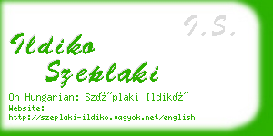 ildiko szeplaki business card